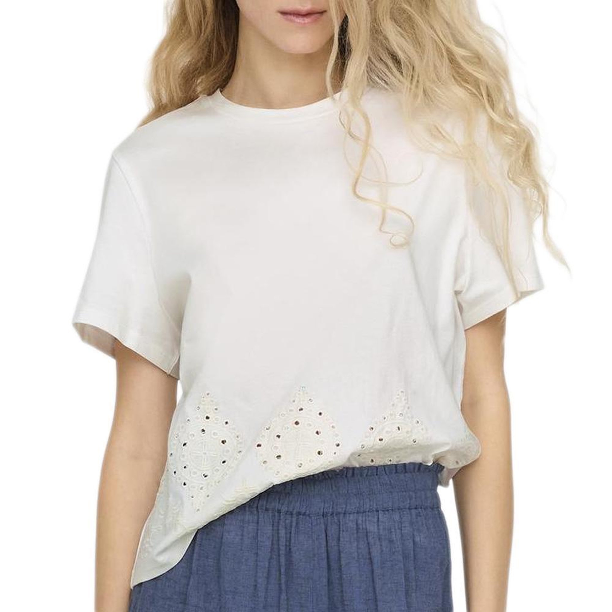 Voir la diapositive 1 : JACQUELINE DE YONG T-Shirt Blanc Femme JDY Cif