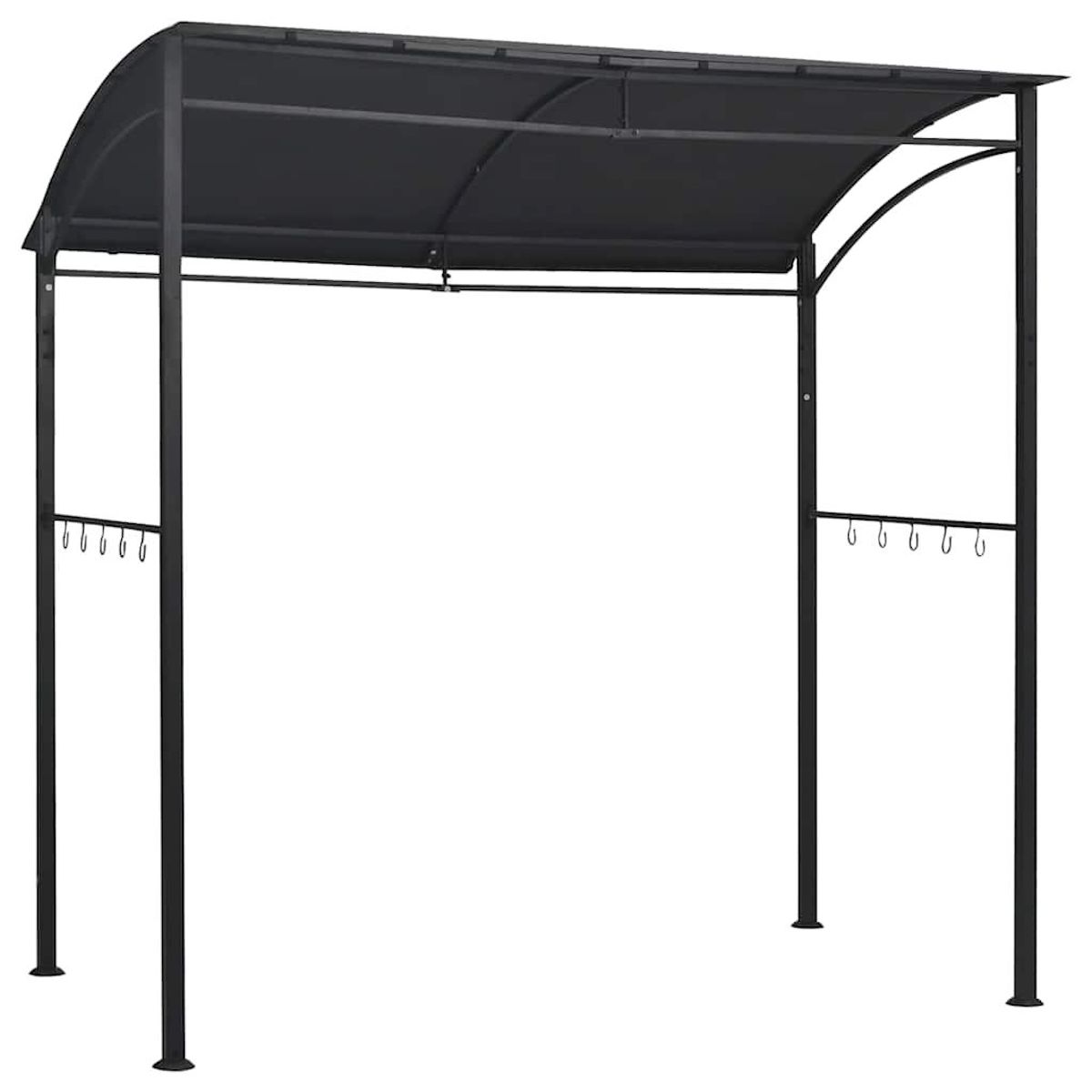VIDAXL Belvedere de barbecue 215x150x220 cm Anthracite Acier