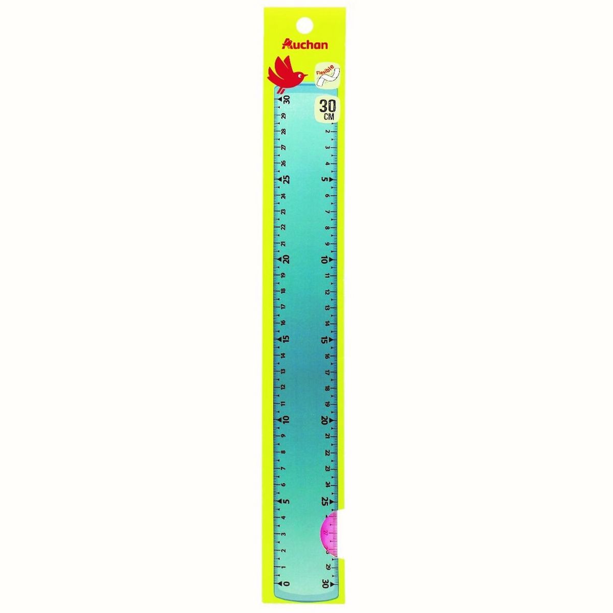 AUCHAN Règle flexible 30 cm coloris aléatoire