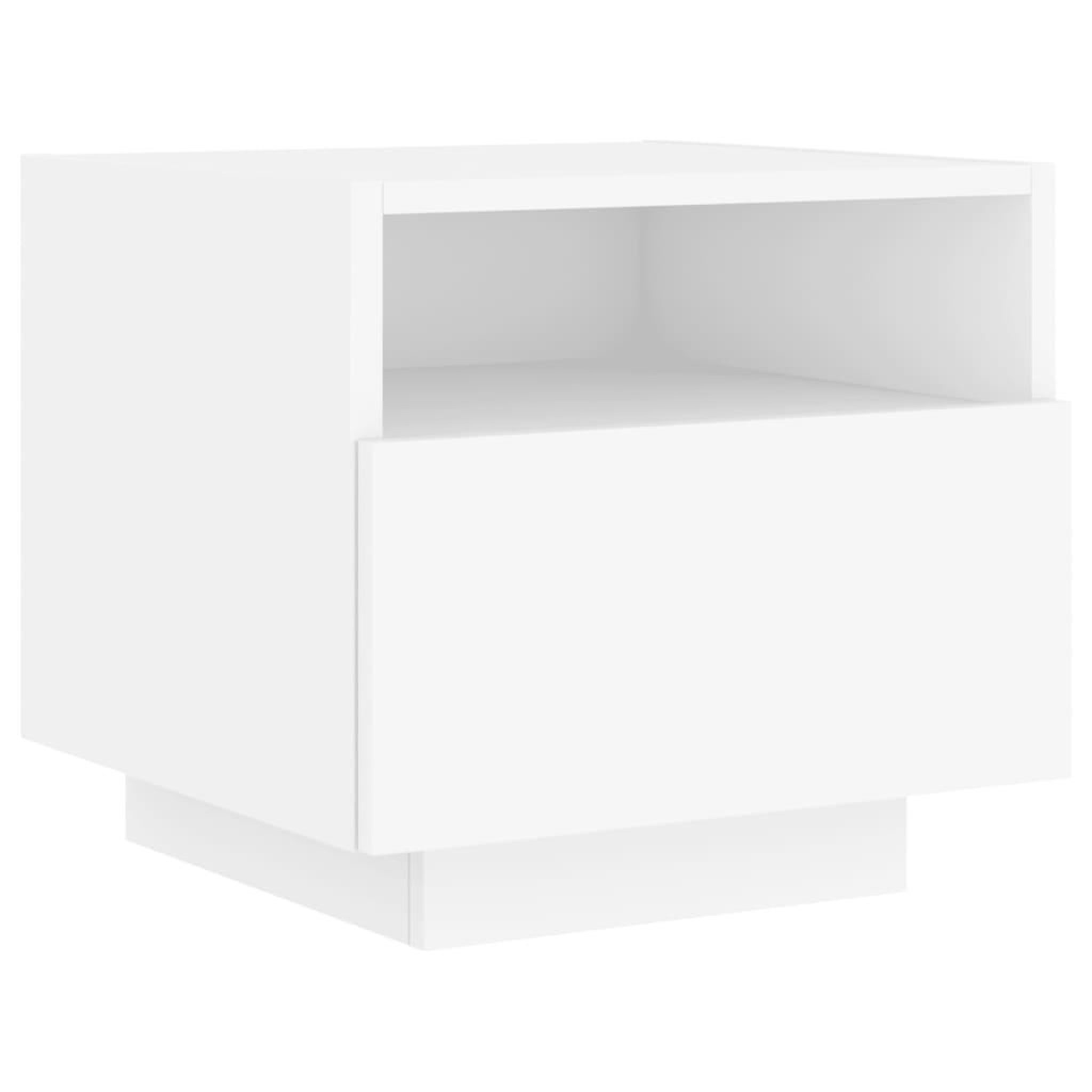 Voir la diapositive 5 : VIDAXL Table de chevet avec lumieres LED blanc 40x39x37 cm