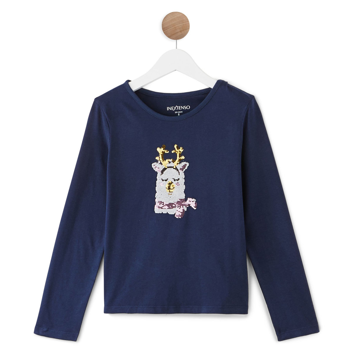 IN EXTENSO T-shirt manches longues à sequins reversibles fille