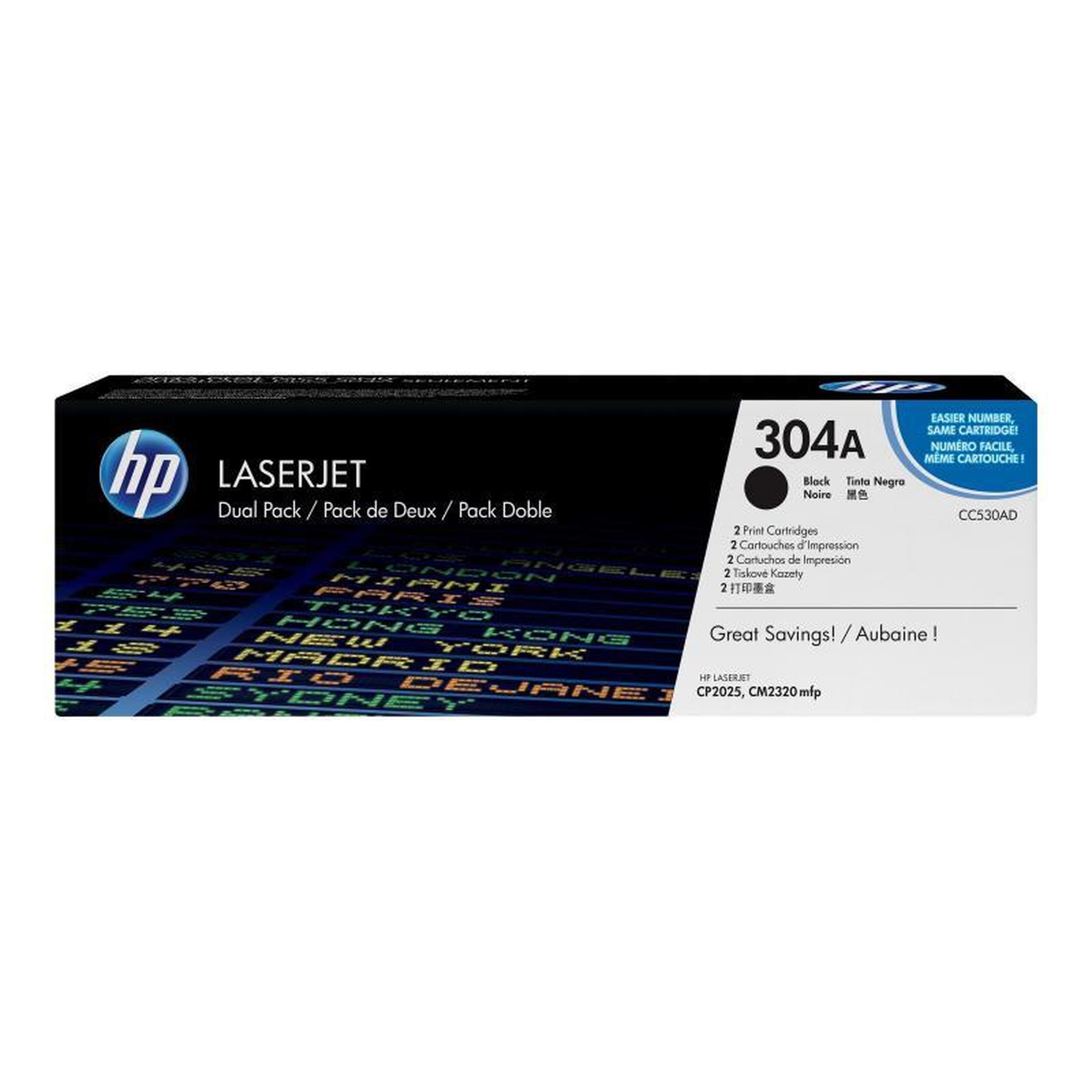 HP HP No 304A HP304A HP 304A Dual Pack Black Schwarz Cartridge (CC530AD)