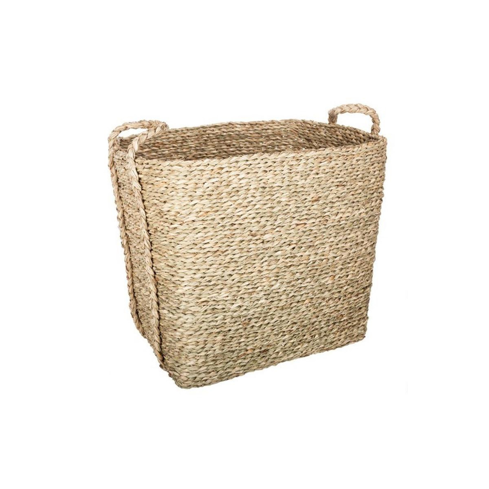 Voir la diapositive 3 : ATMOSPHERA Lot de 3 paniers de rangement à anses  seagrass  40cm naturel