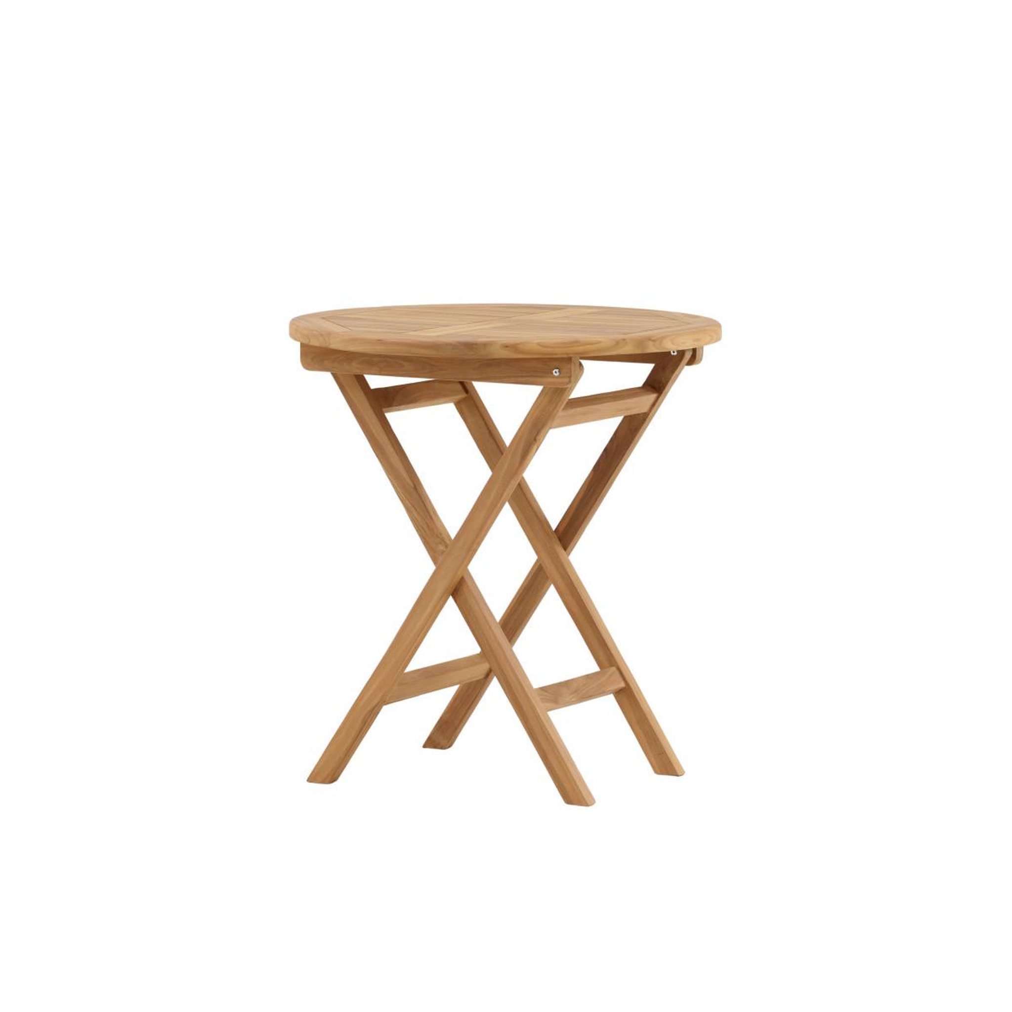 Voir la diapositive 3 : Paris Prix Table de jardin ronde en teck  kenya  70cm naturel