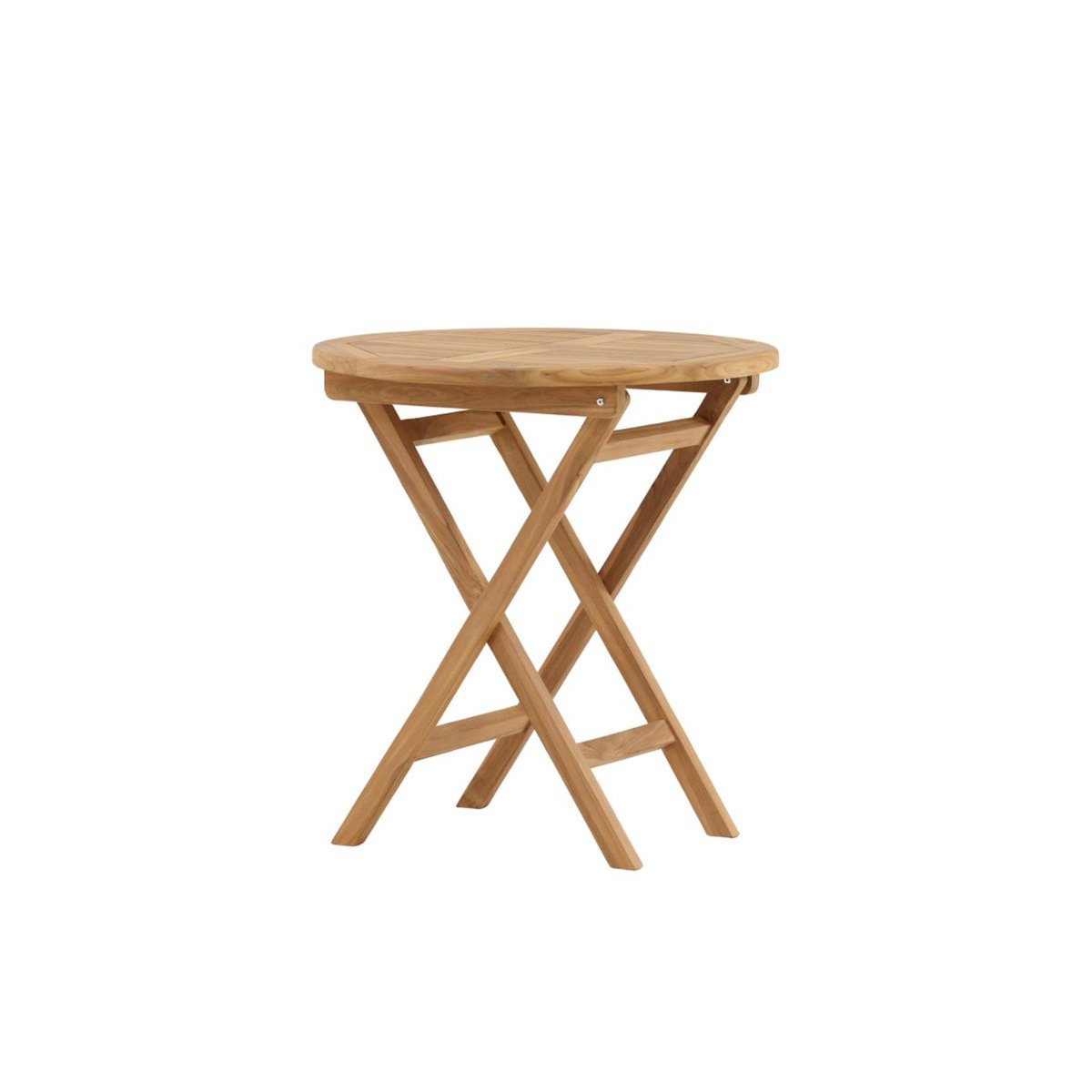 Paris Prix Table de Jardin Ronde en Teck  Kenya  70cm Naturel