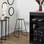 Voir la diapositive 5 : The Home Deco Factory Tabouret de bar en acacia VISBY - Marron et noir