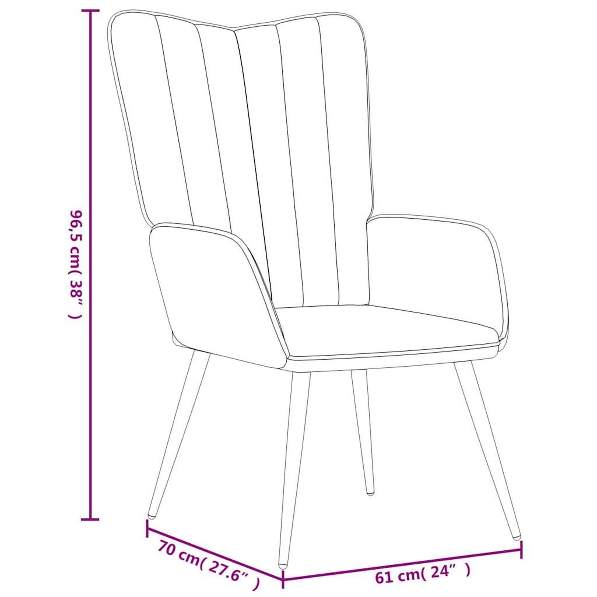 Voir la diapositive 6 : VIDAXL Chaise de relaxation avec tabouret Rose Velours