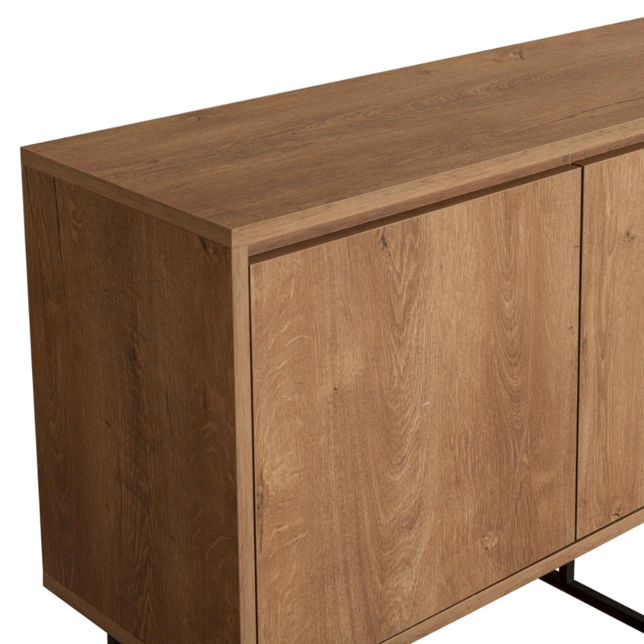 Voir la diapositive 6 : CONCEPT USINE Buffet en bois 2 portes et 3 tiroirs 140 cm sabinov