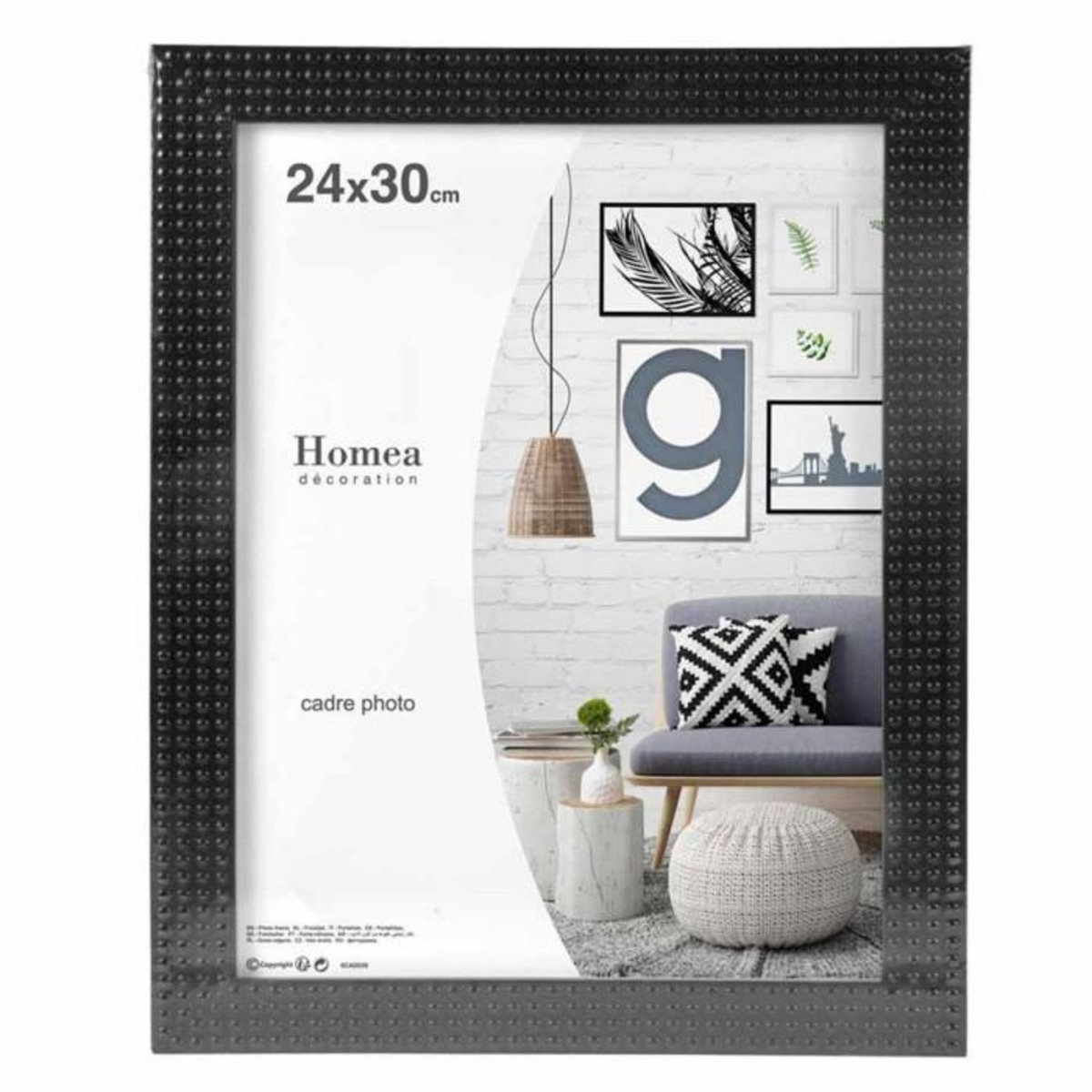 Paris Prix Cadre Photo Déco  Esprit Matière  24x30cm Noir