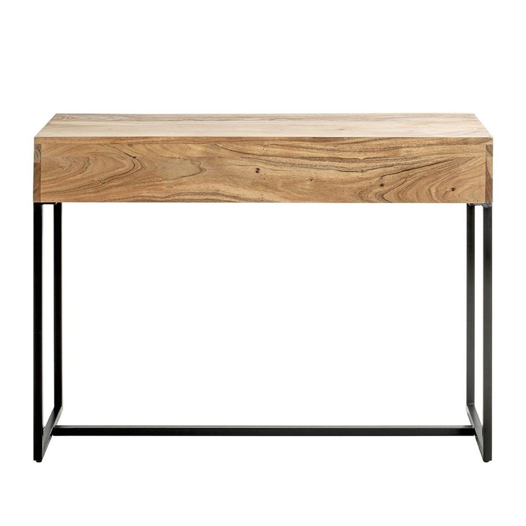 Voir la diapositive 3 : Paris Prix Console 2 tiroirs  sphera  100cm naturel & noir
