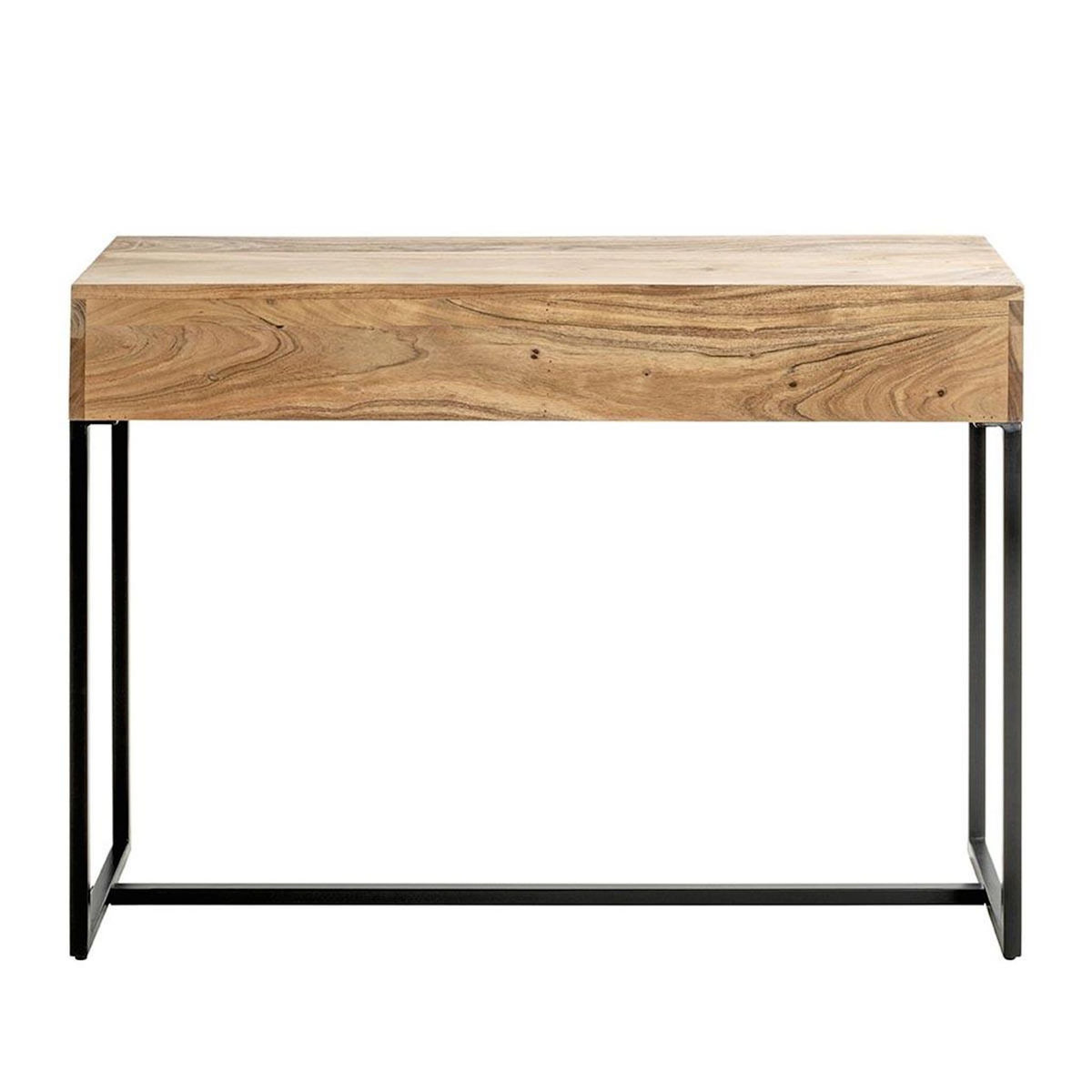 Paris Prix Console 2 Tiroirs  Sphera  100cm Naturel & Noir