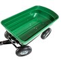 BRIXO Chariot de jardin 75L cuve basculante en polypropylène 250 kg charge max 4 roues gonflables