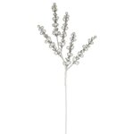 ATMOSPHERA Branche de Boules  Souffle Polaire  50cm Blanc