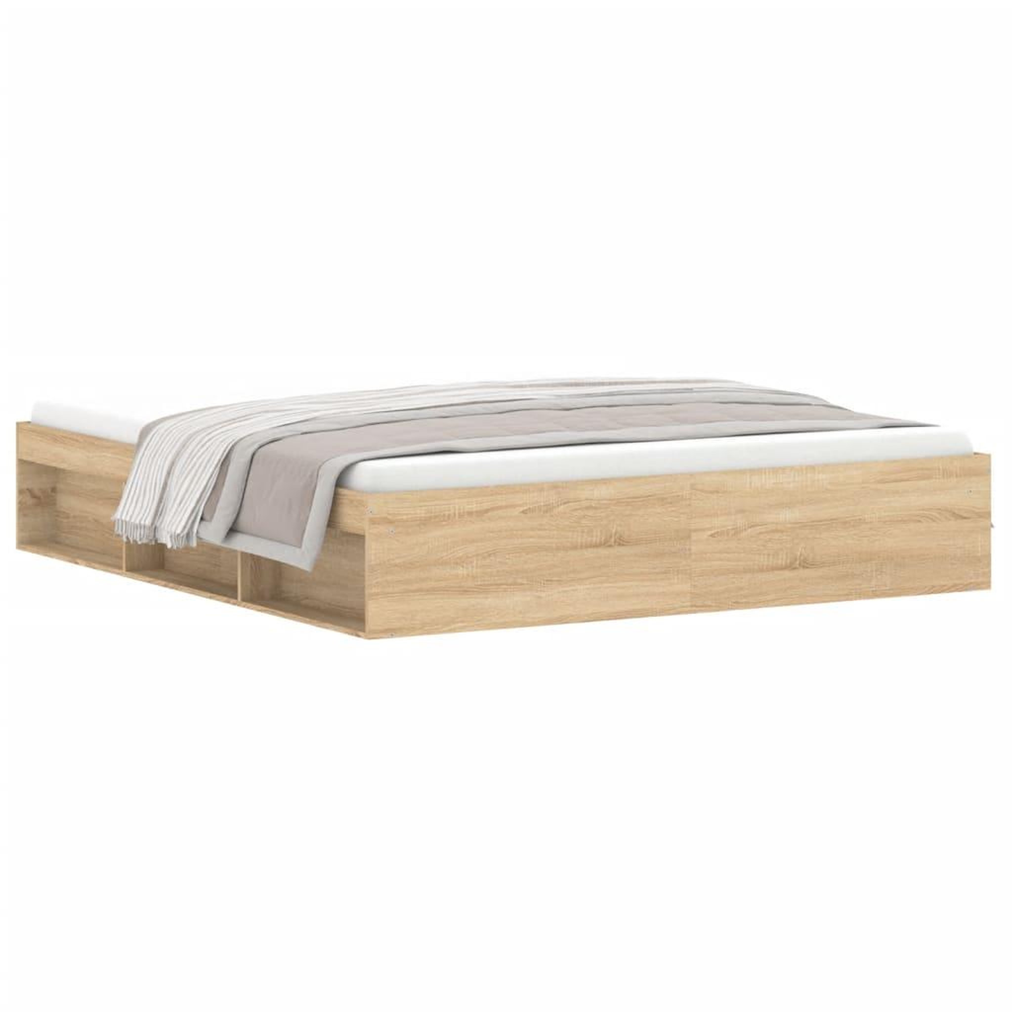 Voir la diapositive 2 : VIDAXL Cadre de lit sans matelas chene sonoma 180x200 cm