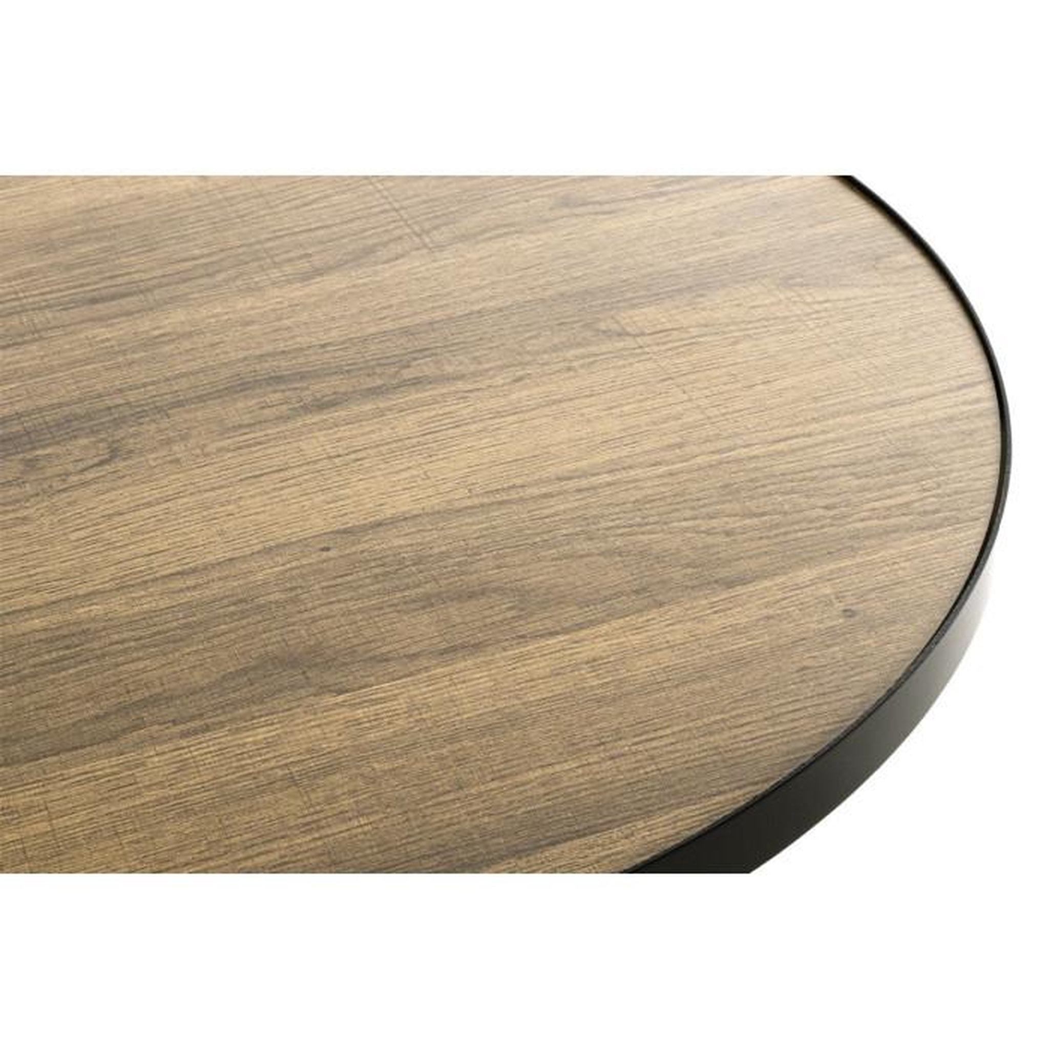 Voir la diapositive 2 : Paris Prix Table d'Appoint Design  Doliba  52cm Noir & Chêne