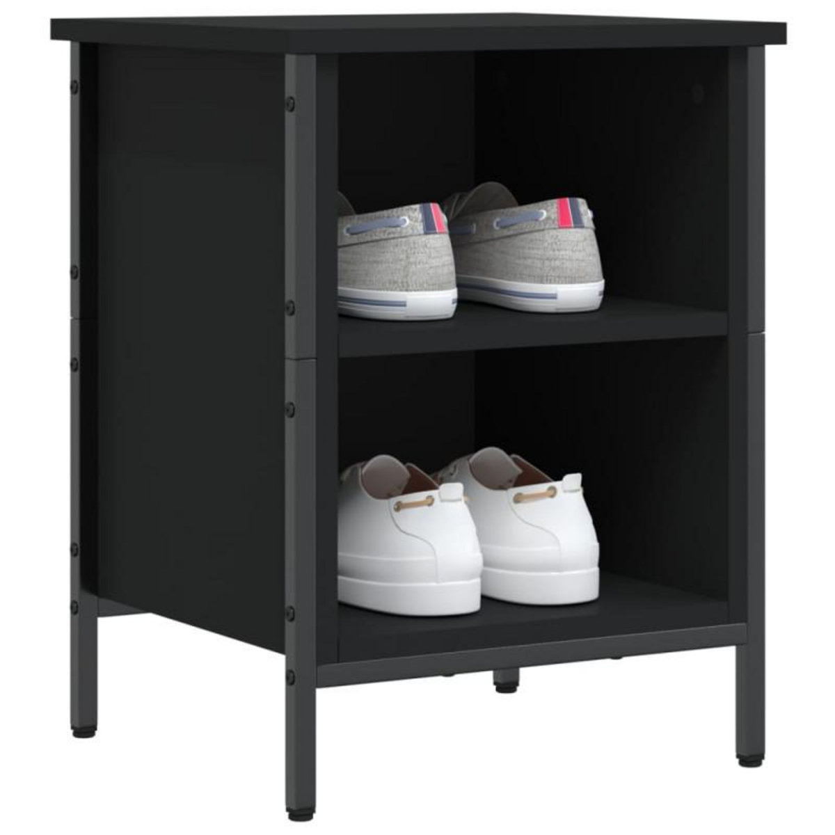 VIDAXL Armoire à chaussures noir 38x35x50 cm bois d ingénierie