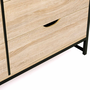 Voir la diapositive 6 : ID MARKET Commode 6 tiroirs DETROIT 115 cm design industriel