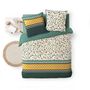 Voir la diapositive 4 : Paris Prix Parure de Lit 3 Pièces  Fleurine  260x240cm Vert