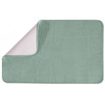 GUY LEVASSEUR Tapis de bain uni en polyester 50x80cm. Coloris disponibles : Vert