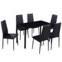 Voir la diapositive 2 : VIDAXL Ensemble de table a manger sept pieces noir
