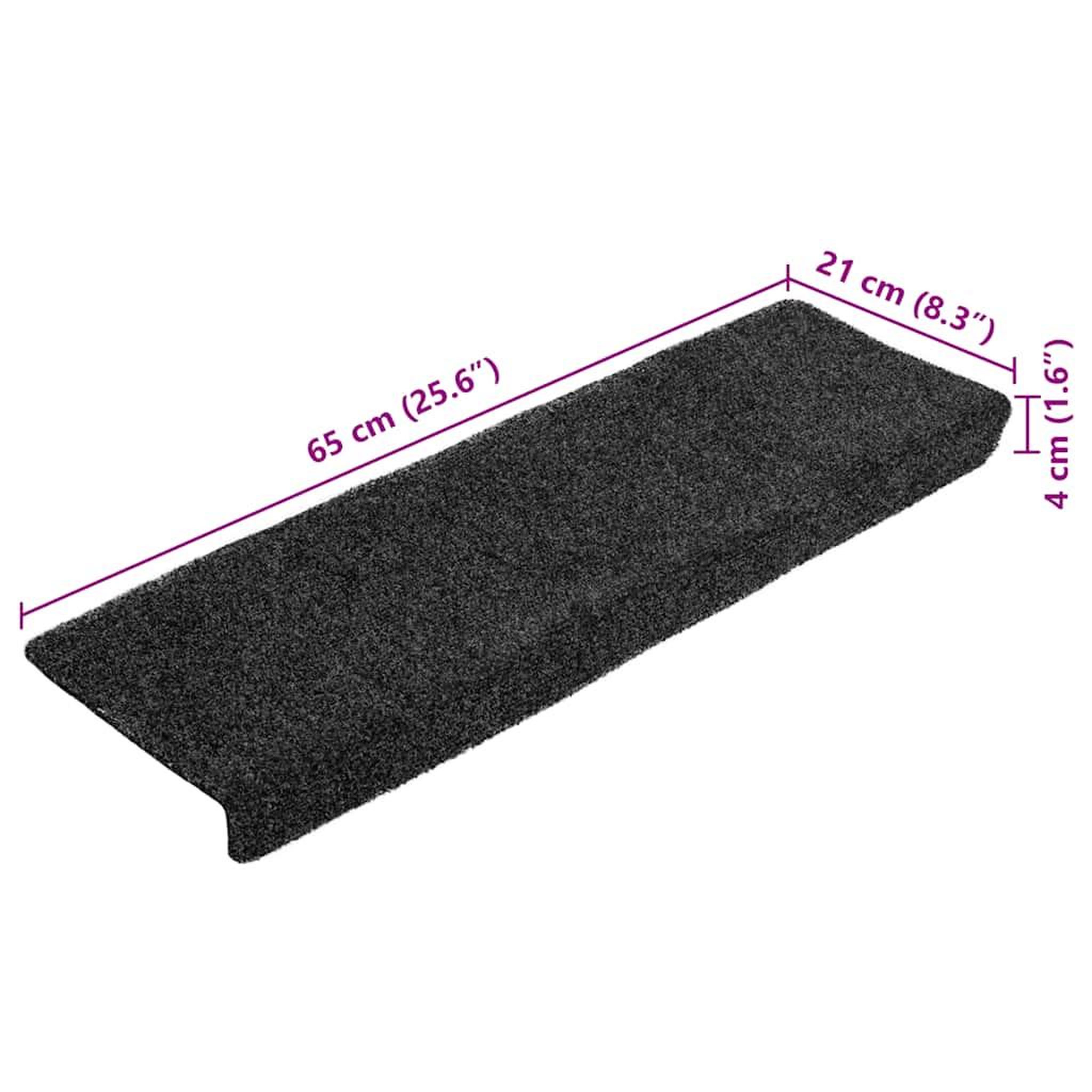 Voir la diapositive 6 : VIDAXL Tapis d'escalier autocollant 20 pcs gris 65x21x4 cm