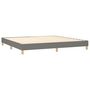 Voir la diapositive 4 : VIDAXL Sommier a lattes de lit avec matelas Gris fonce 200x200cm Tissu