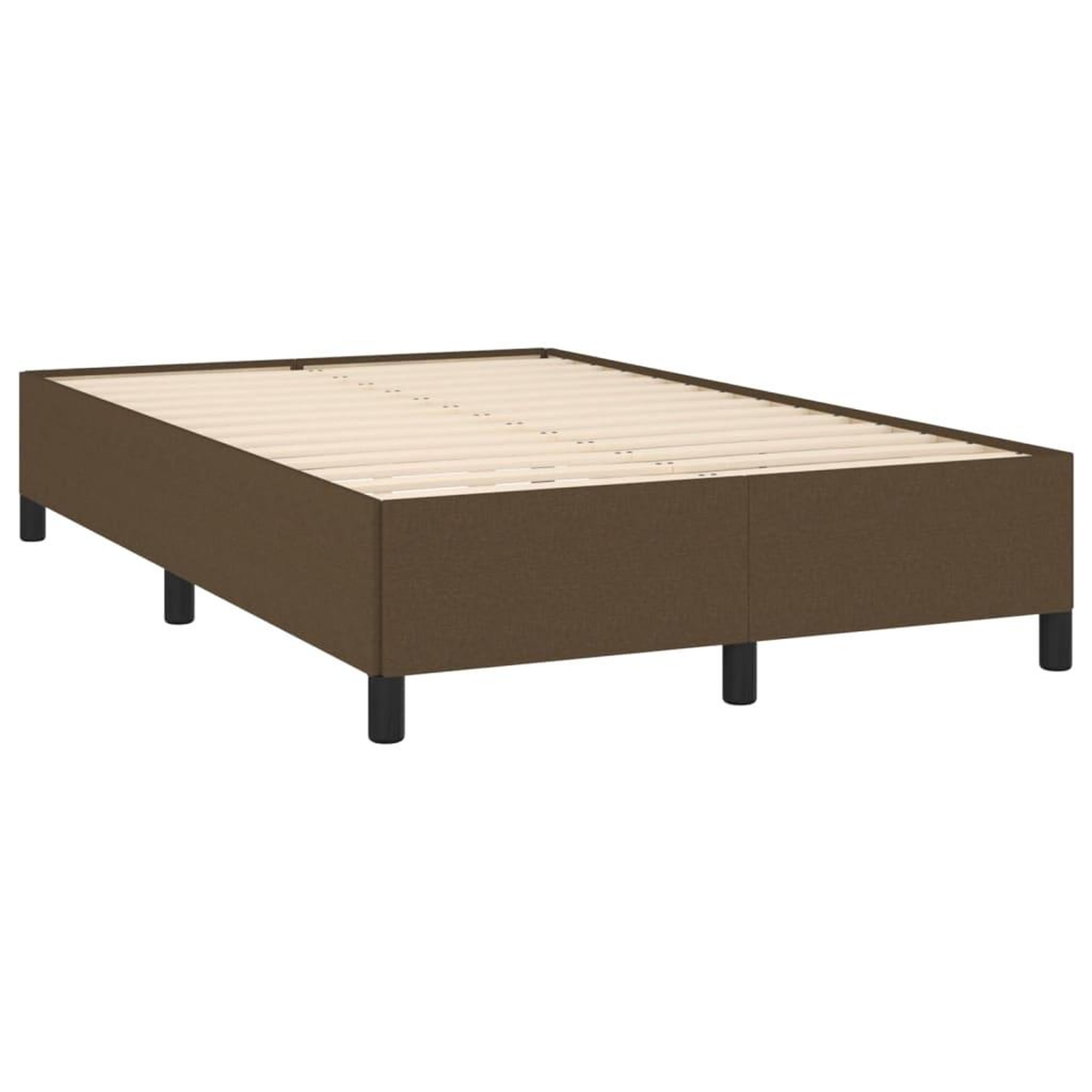 Voir la diapositive 3 : VIDAXL Cadre de lit sans matelas marron fonce 120x190 cm tissu