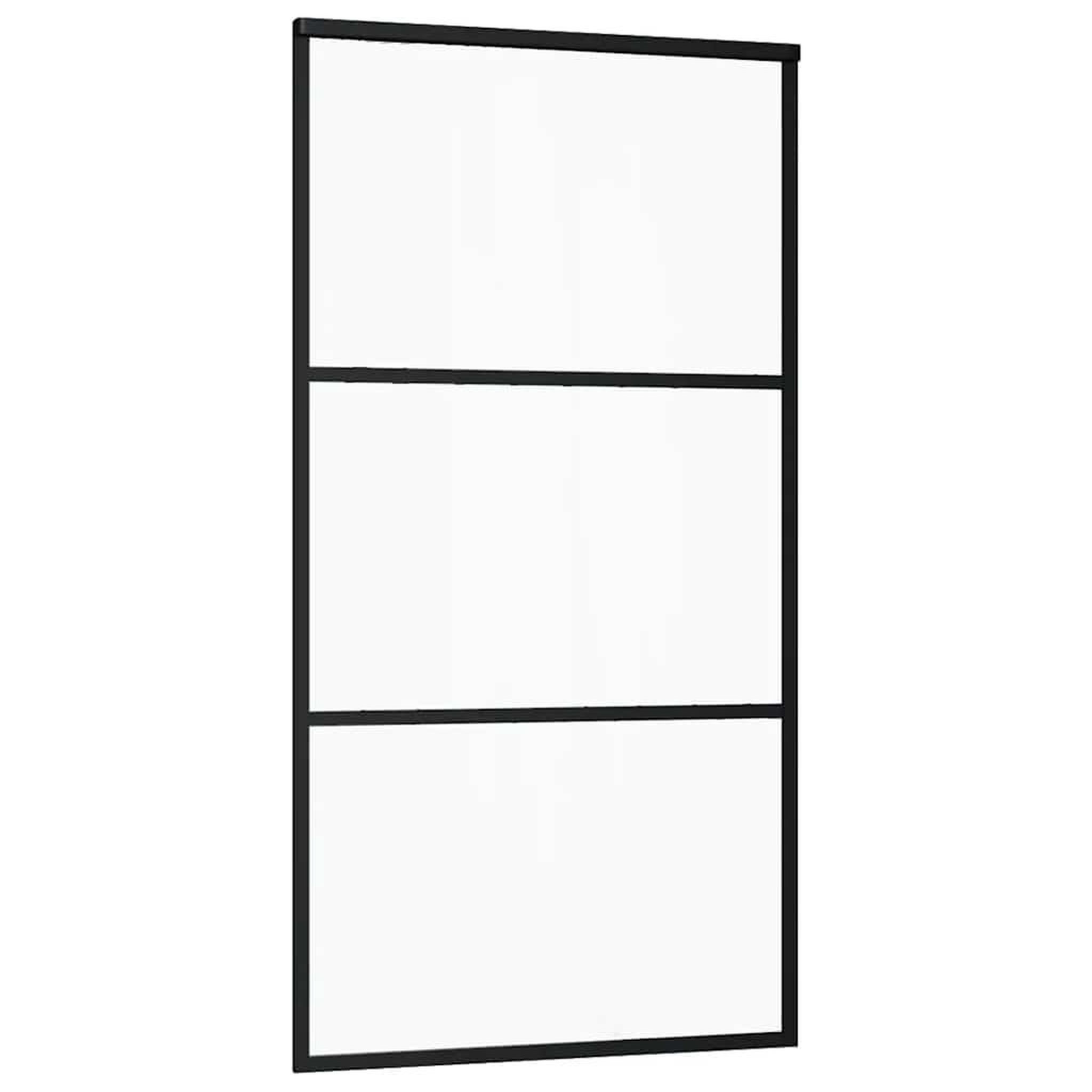 Voir la diapositive 4 : VIDAXL Porte coulissante et quincaillerie ESG verre et aluminium