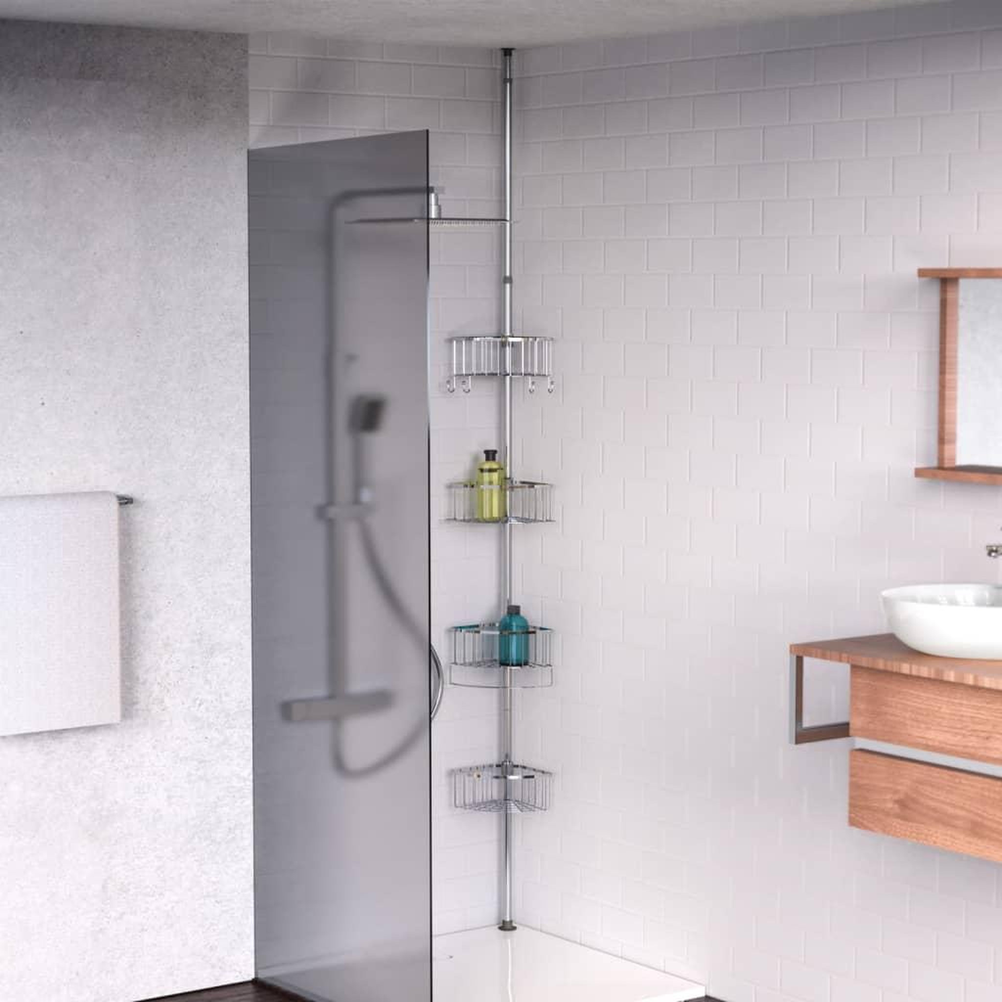 Voir la diapositive 5 : EISL EISL Etagere de douche d'angle telescopique chrome