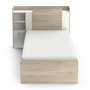 Voir la diapositive 2 : Lit 90x190/200 cm avec rangements 1 tiroir 1 niche LOREDANA