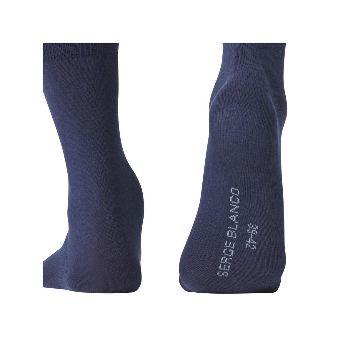 SERGE BLANCO Lot de 6 Paires de Chaussettes de ville coton homme