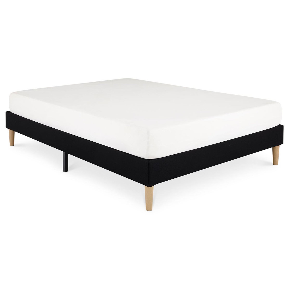 IDIMEX Sommier tapissier BREST 160 x 200 cm revêtement tissu
