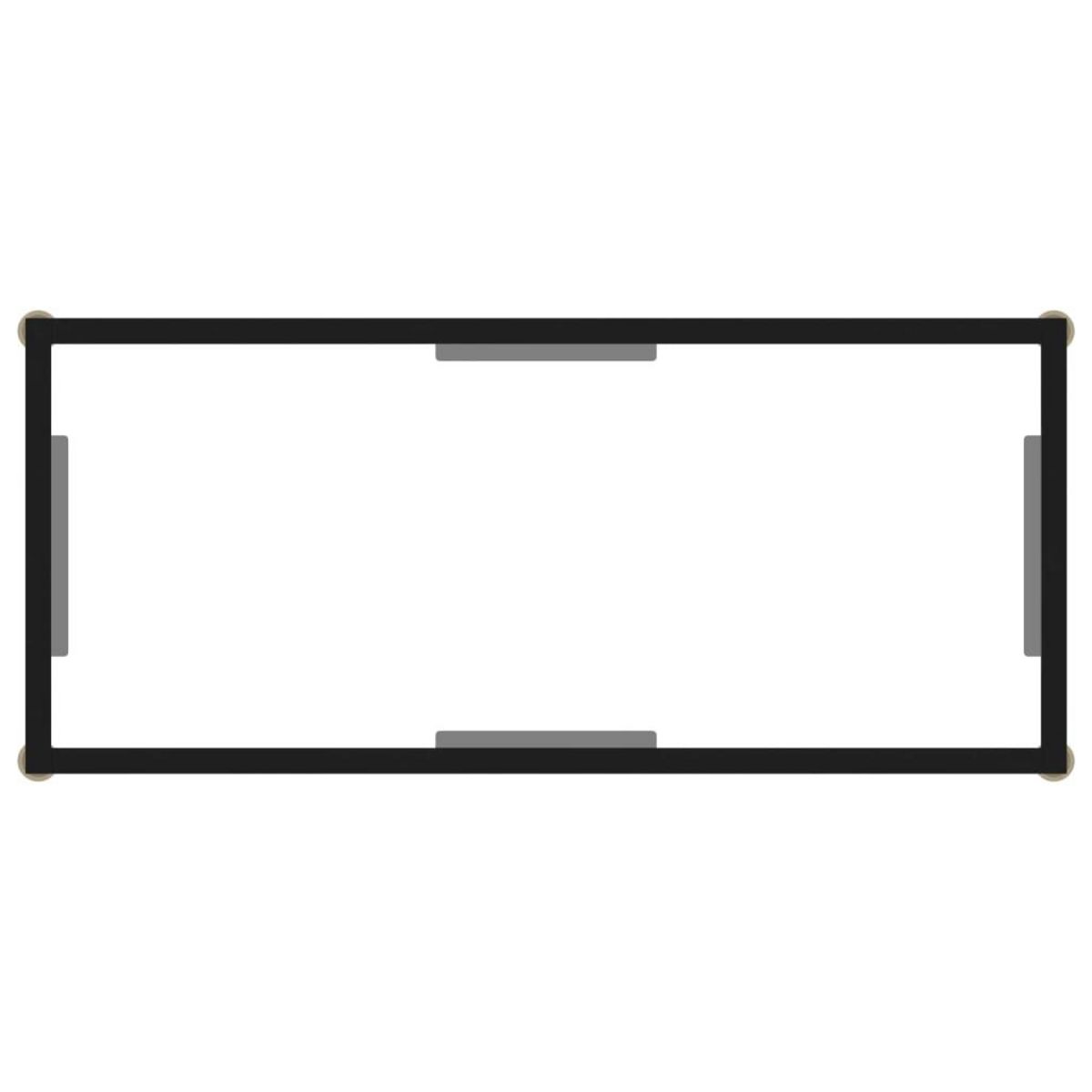 VIDAXL Table console Transparent 80x35x75 cm Verre trempe