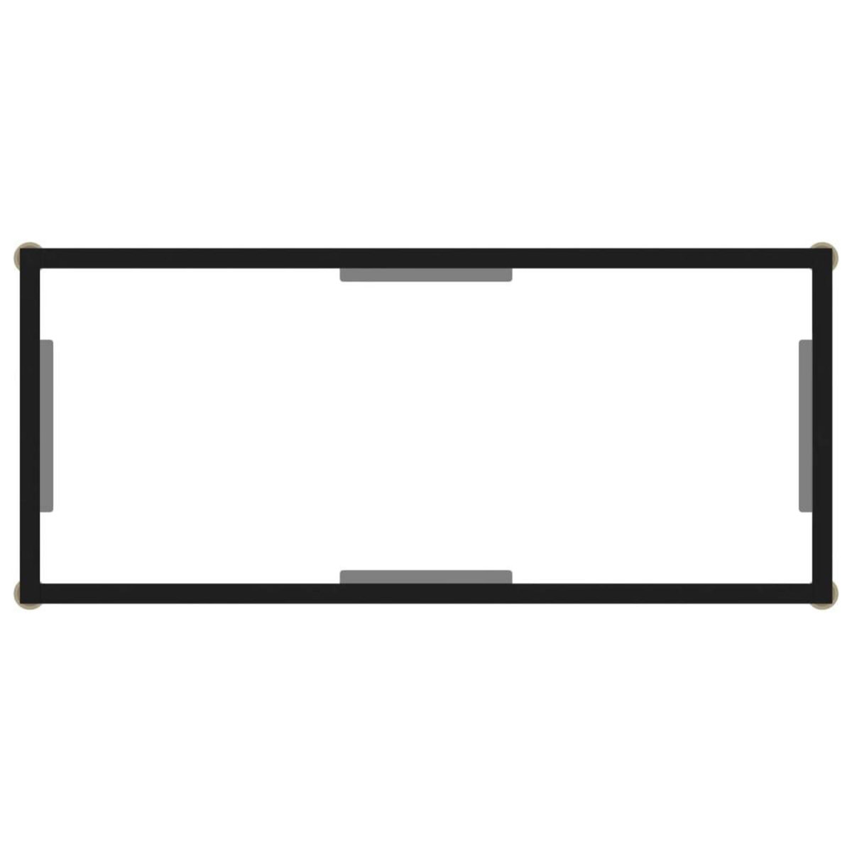 VIDAXL Table console Transparent 80x35x75 cm Verre trempe