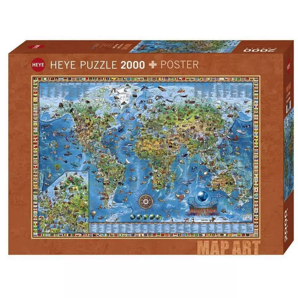 Heye Puzzle 2000 pièces : Amazing World