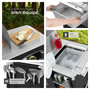 Voir la diapositive 4 : tectake Cuisine de camping luxe avec 4 compartiments pliable noir