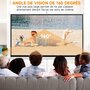 Voir la diapositive 6 : HOMCOM Écran de projection avec support trépied réglable en hauteur home-cinéma vidéo projecteur format 16:9 100 pouces blanc noir