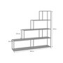 Voir la diapositive 5 : SWEEEK Etagère bibliothèque escalier en métal noir 4 niveaux INDUSTRIELLE  L 160 x P 30 x H 157cm