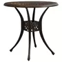 VIDAXL Table de jardin Bronze 78x78x72 cm Aluminium coule