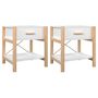 Voir la diapositive 2 : VIDAXL Tables de chevet 2 pcs Blanc 42x38x45 cm Bois d'ingenierie