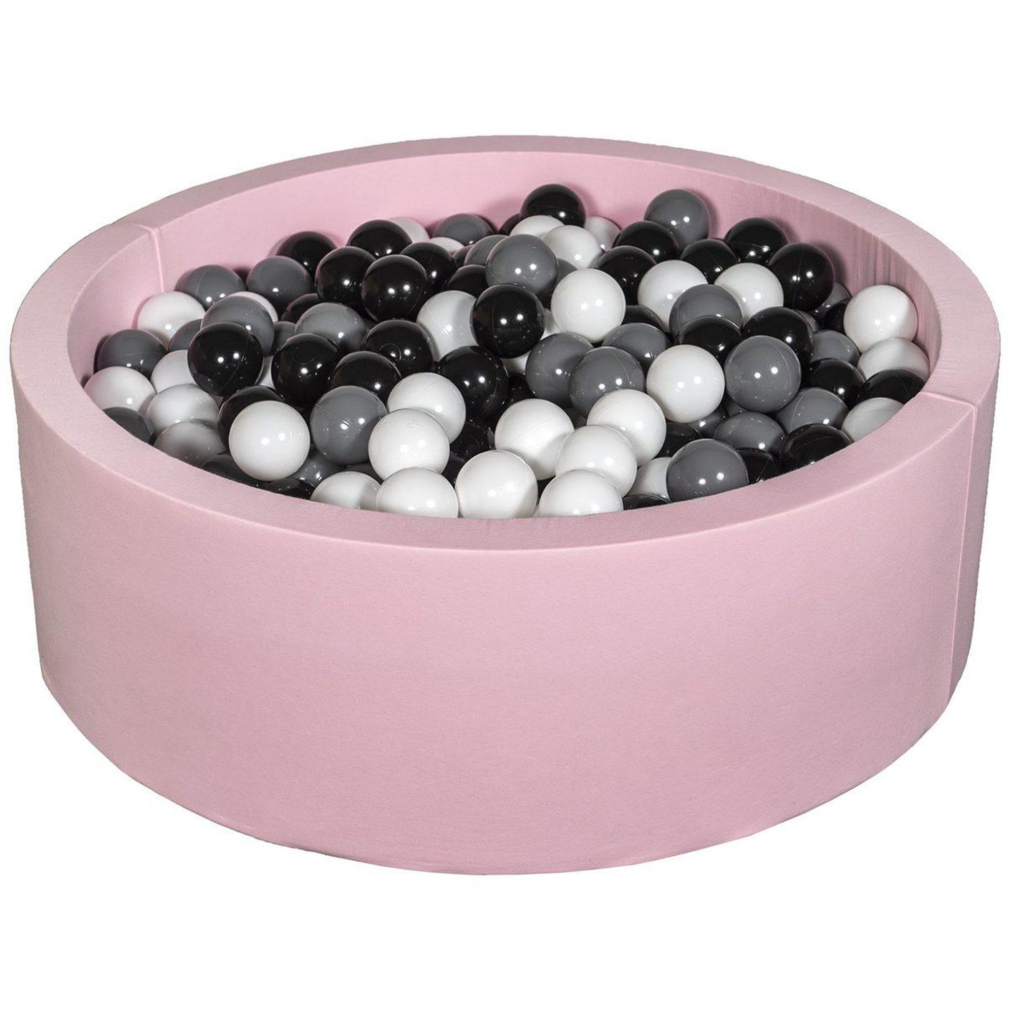 VELINDA Piscine à balles aire de jeu + 450 balles rose noir,blanc,gris