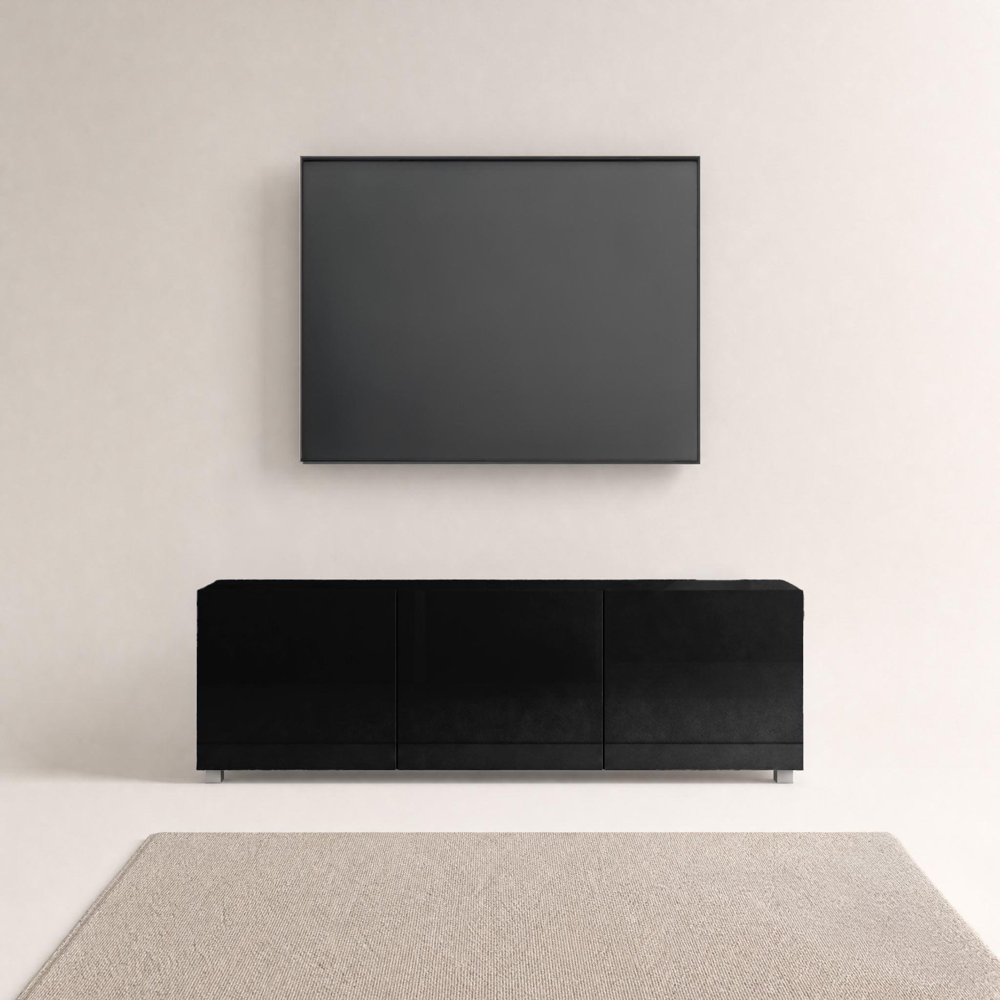 Voir la diapositive 3 : BEST MOBILIER Alix - meuble tv modulable 150 cm - 3 portes