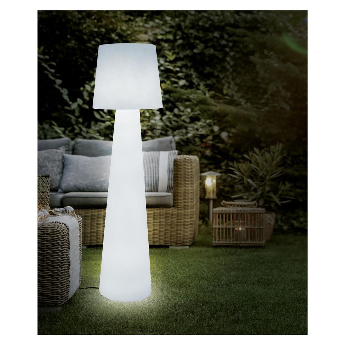 The Home Deco Factory Lampadaire LED lumières multicolores - Blanc