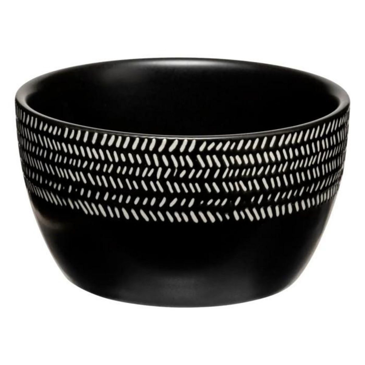 SECRET DE GOURMET Lot de 4 Coupelles en Céramique  Ethnique  10cm Noir & Blanc