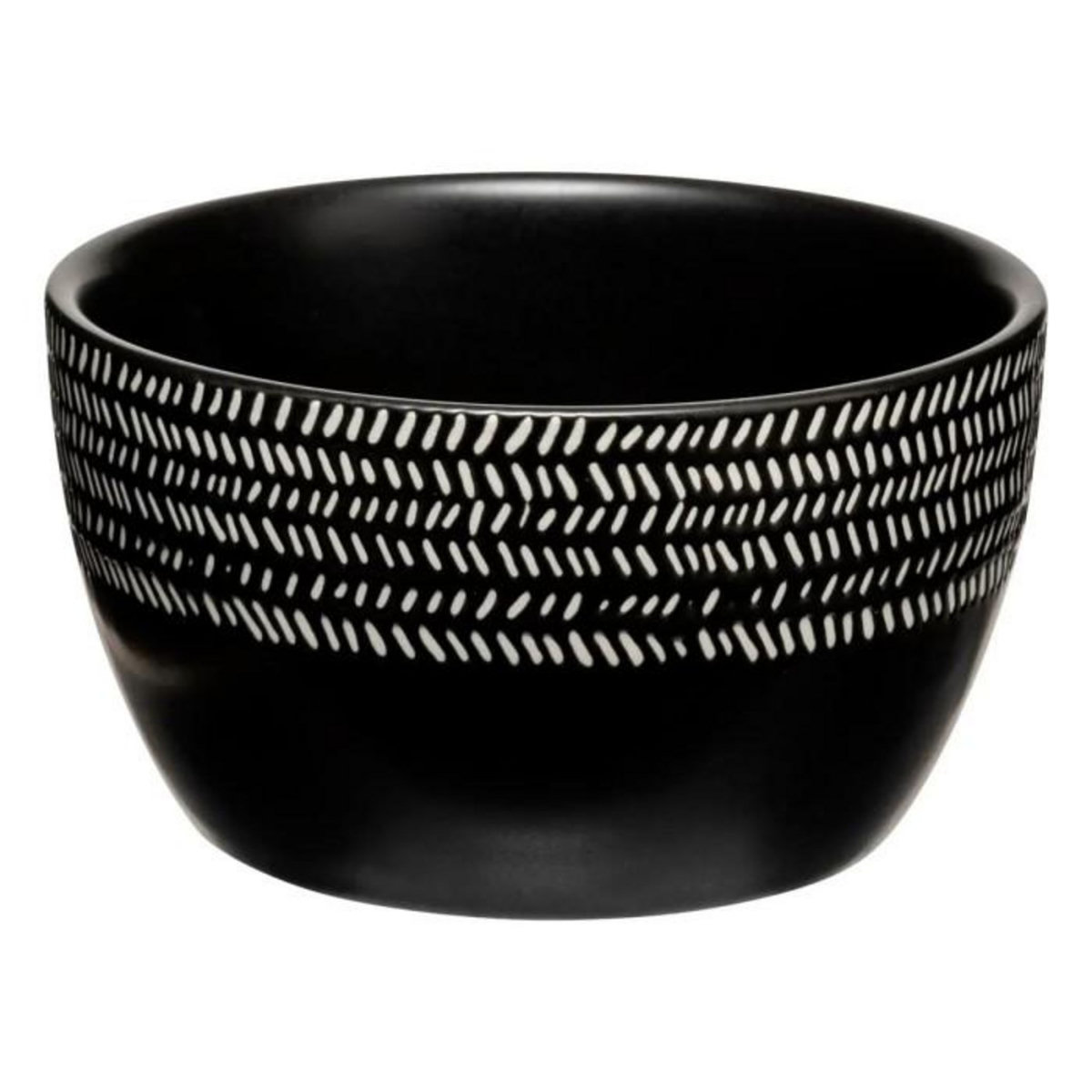 SECRET DE GOURMET Lot de 4 Coupelles en Céramique  Ethnique  10cm Noir & Blanc