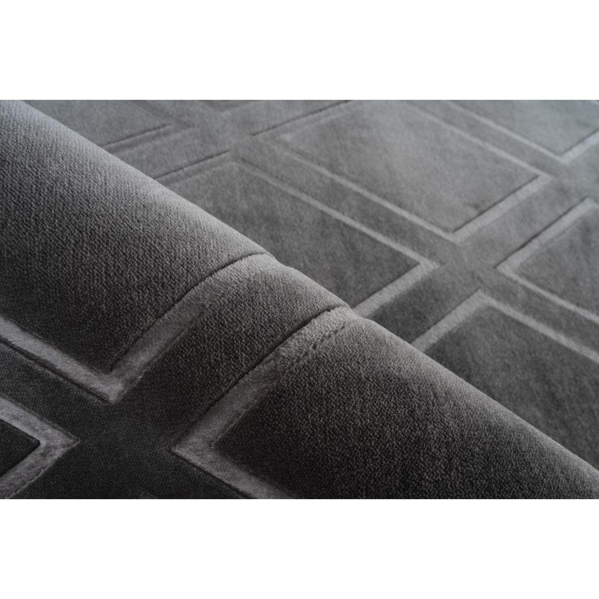 Voir la diapositive 3 : Paris Prix Tapis imprimé losange fait main  monroe iii  anthracite