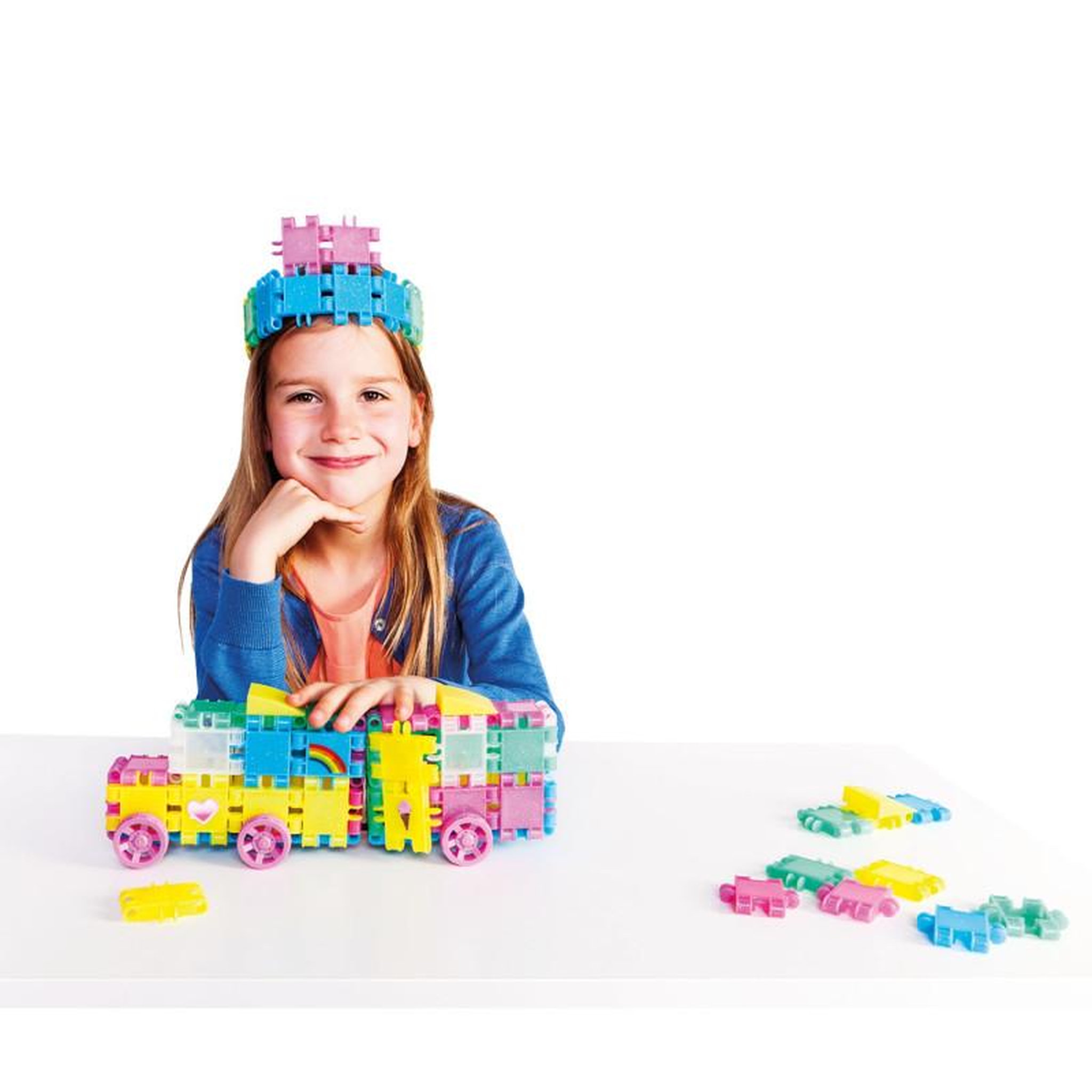 Voir la diapositive 3 : CLICS Clics Build & Play Glitter bucket, 8 in 1