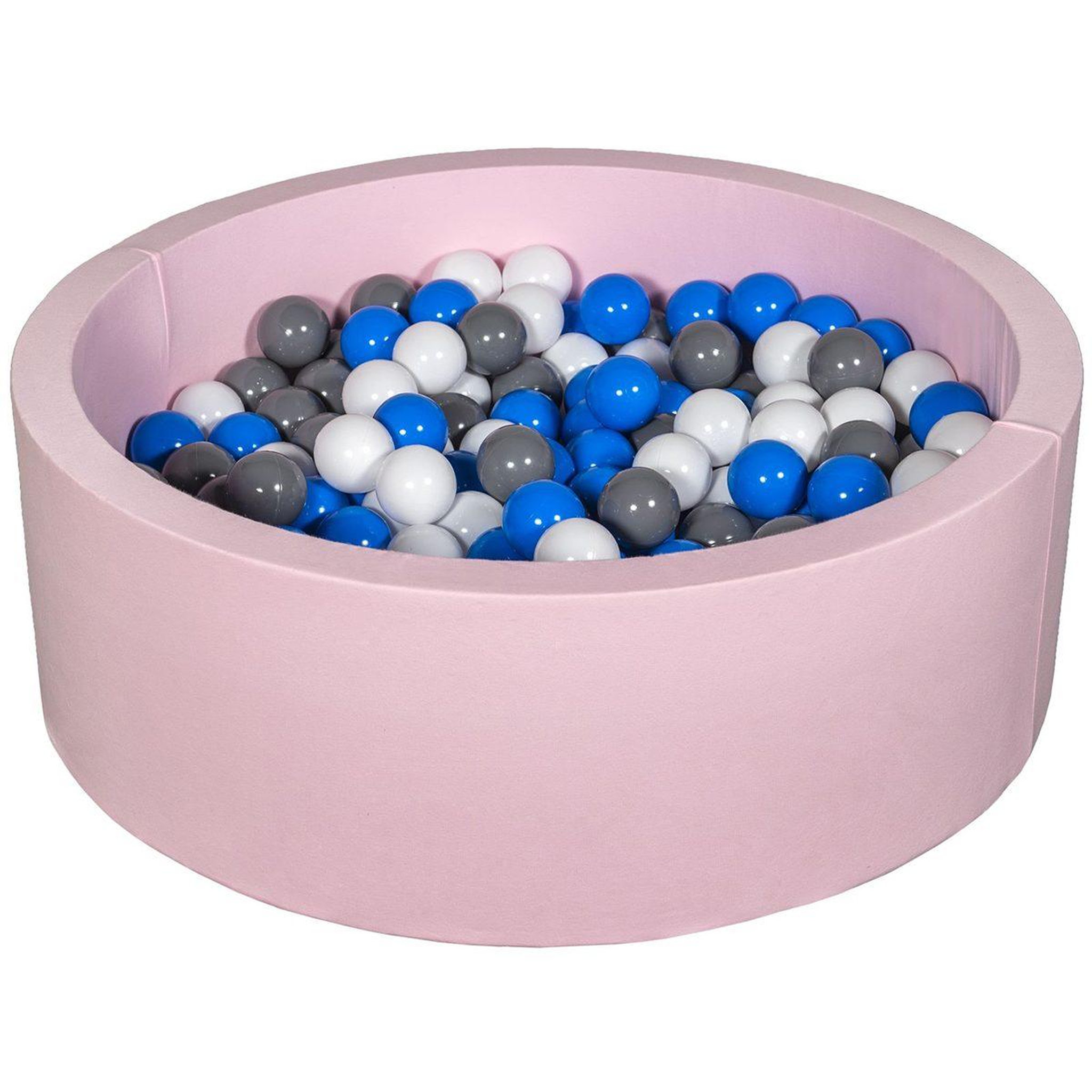 VELINDA Piscine à balles aire de jeu + 200 balles rose blanc,bleu,gris