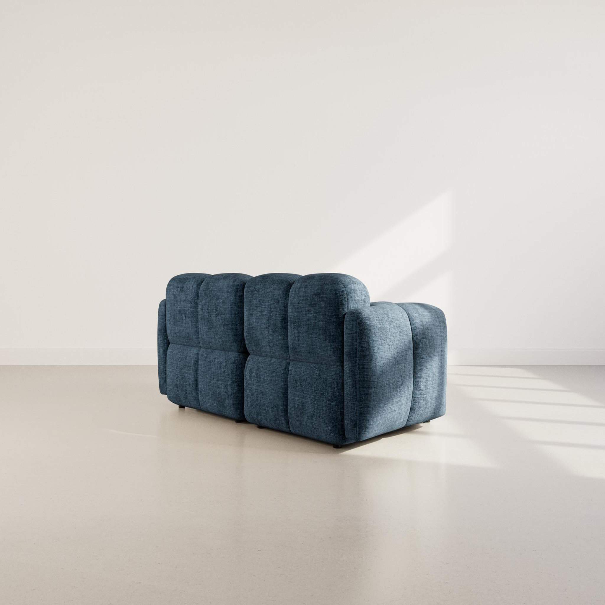 Voir la diapositive 5 : BEST MOBILIER Grace - canapé modulable 2 places en velours texturé
