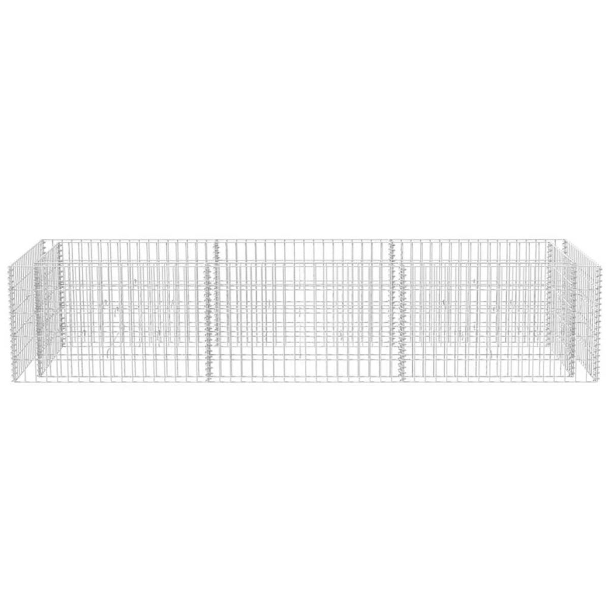 VIDAXL Lit sureleve a gabion Acier 270x90x50 cm
